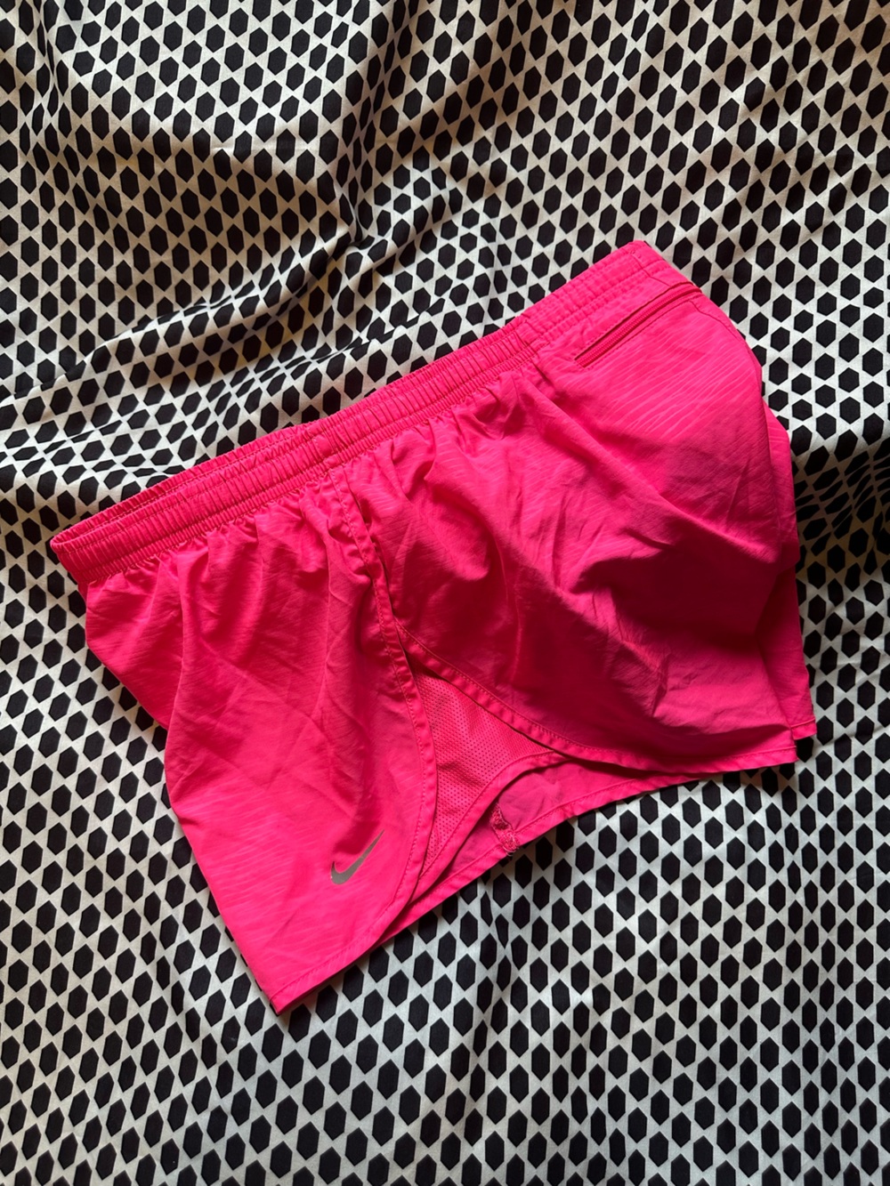 Nike Pink Dri Fit Shorts with Reflective Swoosh